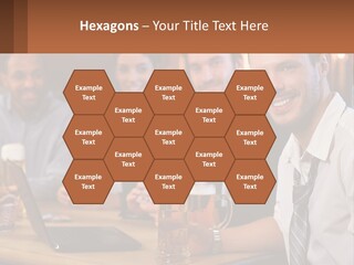 A Group Of People Sitting At A Table With Beer PowerPoint Template