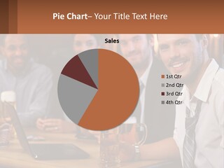 A Group Of People Sitting At A Table With Beer PowerPoint Template