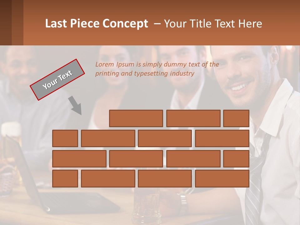 A Group Of People Sitting At A Table With Beer PowerPoint Template