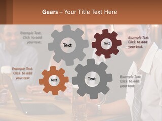 A Group Of People Sitting At A Table With Beer PowerPoint Template