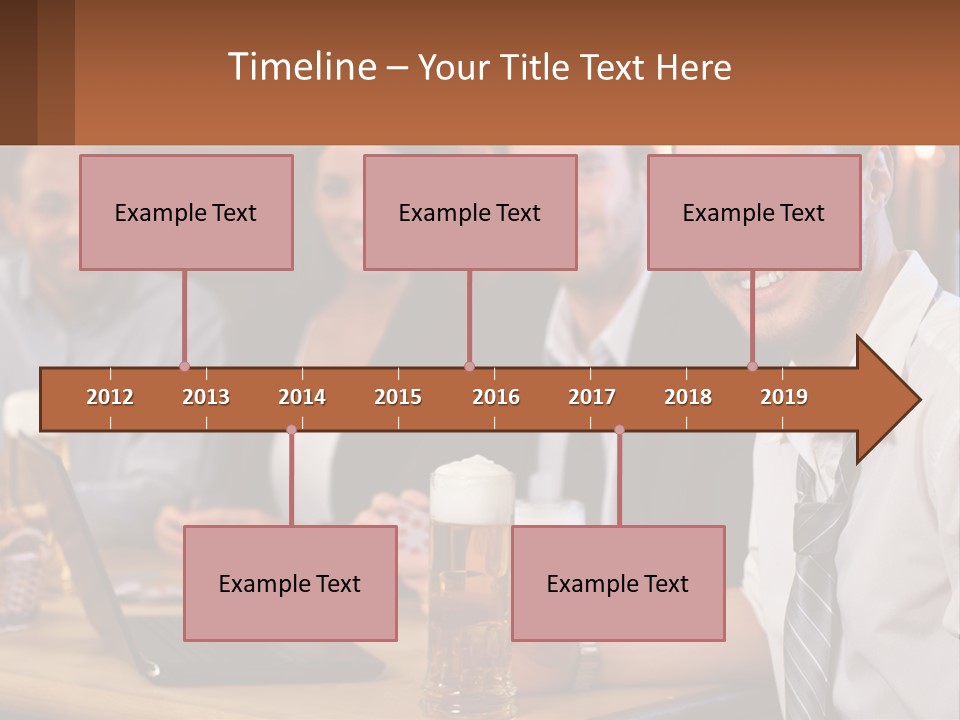 A Group Of People Sitting At A Table With Beer PowerPoint Template