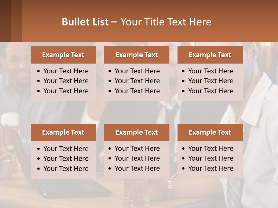 A Group Of People Sitting At A Table With Beer PowerPoint Template