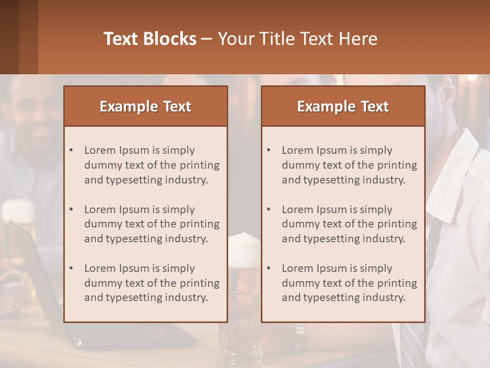 A Group Of People Sitting At A Table With Beer PowerPoint Template