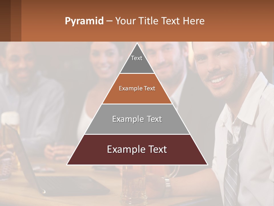 A Group Of People Sitting At A Table With Beer PowerPoint Template