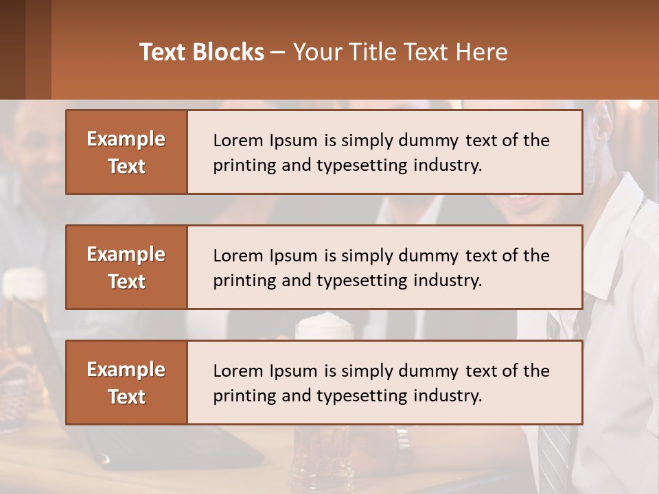 A Group Of People Sitting At A Table With Beer PowerPoint Template