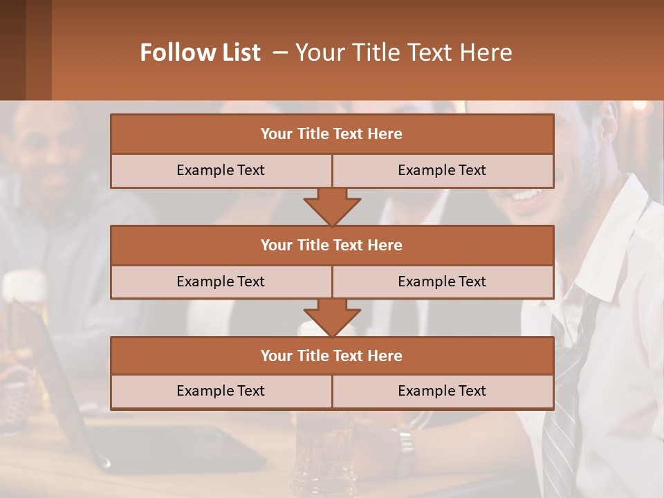 A Group Of People Sitting At A Table With Beer PowerPoint Template