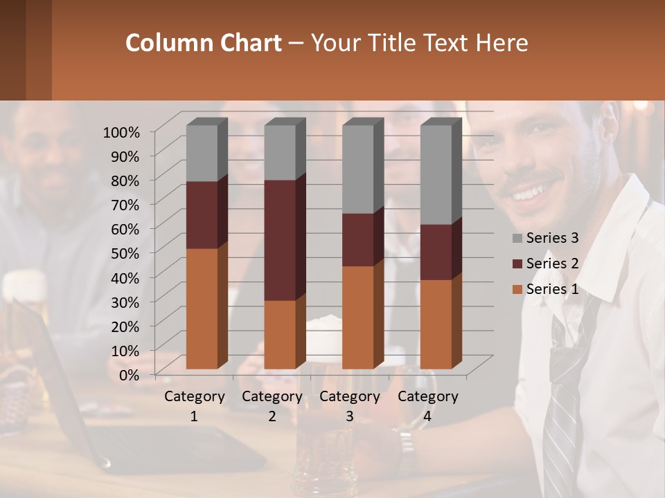 A Group Of People Sitting At A Table With Beer PowerPoint Template