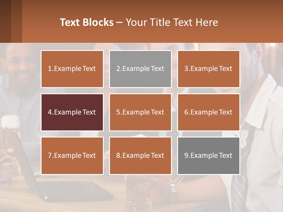 A Group Of People Sitting At A Table With Beer PowerPoint Template