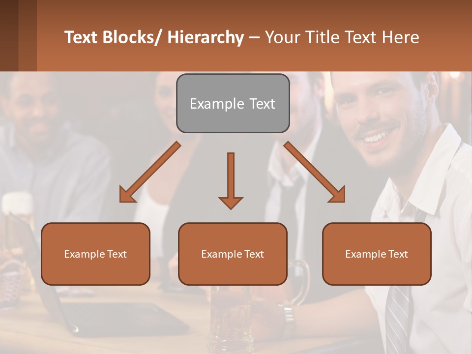 A Group Of People Sitting At A Table With Beer PowerPoint Template