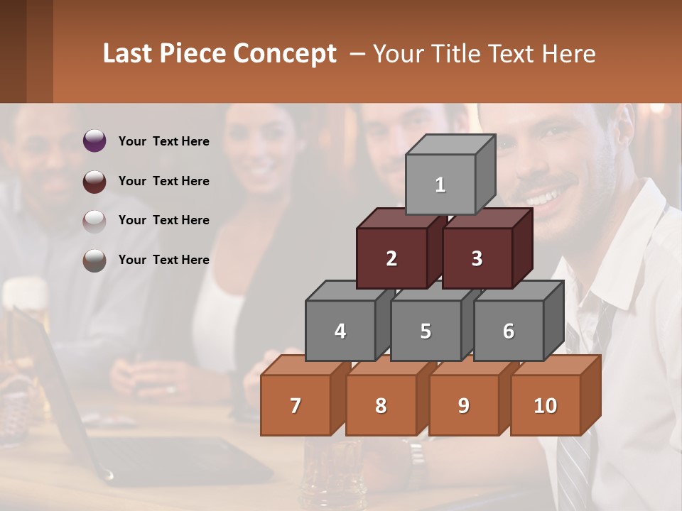 A Group Of People Sitting At A Table With Beer PowerPoint Template