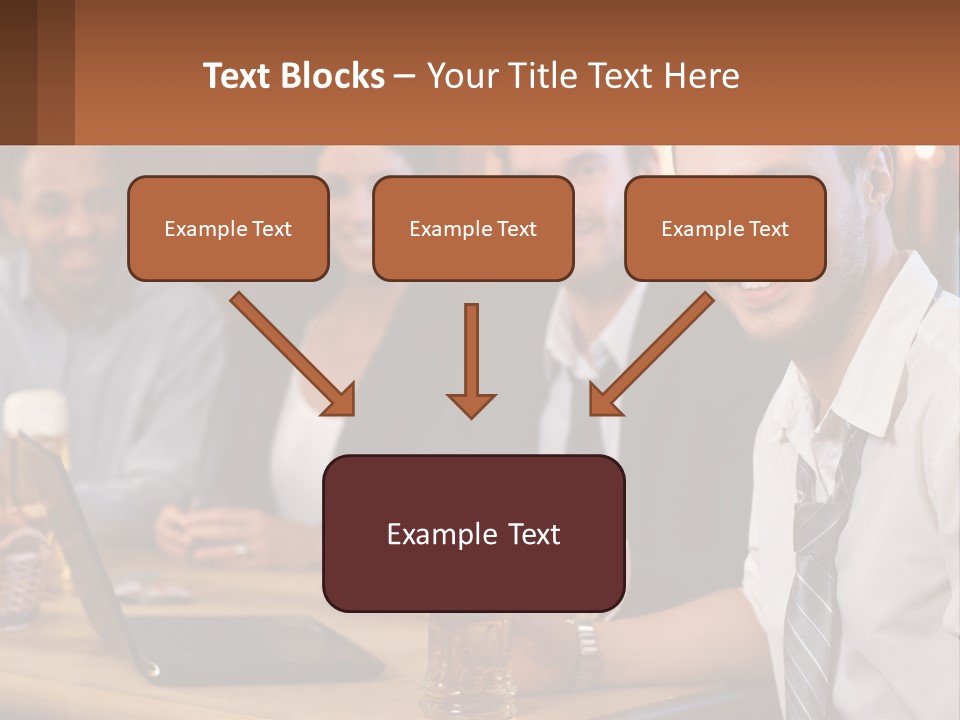 A Group Of People Sitting At A Table With Beer PowerPoint Template
