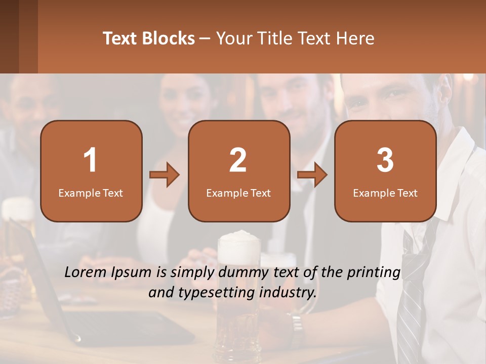 A Group Of People Sitting At A Table With Beer PowerPoint Template