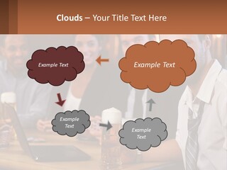 A Group Of People Sitting At A Table With Beer PowerPoint Template