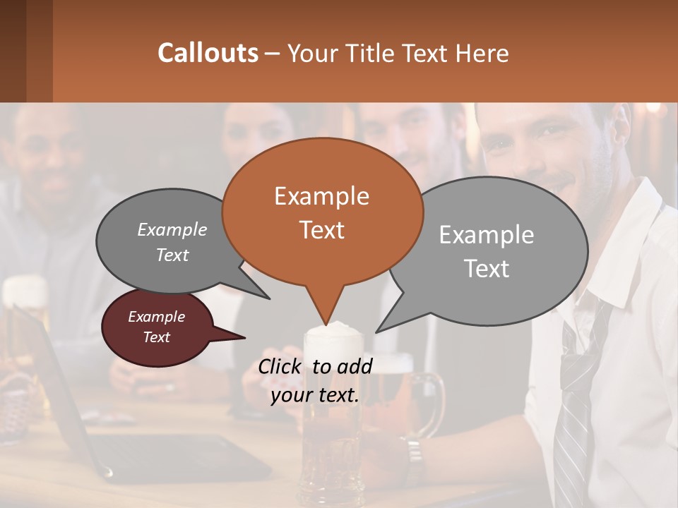 A Group Of People Sitting At A Table With Beer PowerPoint Template