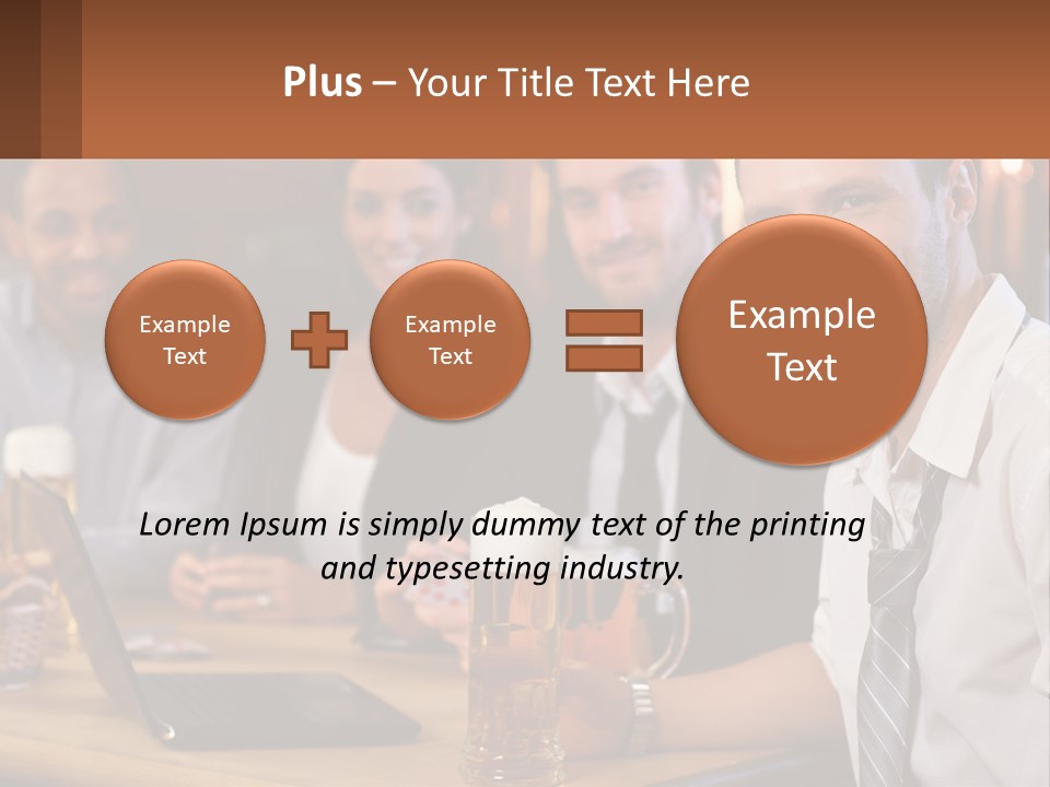 A Group Of People Sitting At A Table With Beer PowerPoint Template