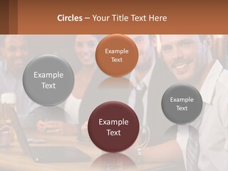 A Group Of People Sitting At A Table With Beer PowerPoint Template