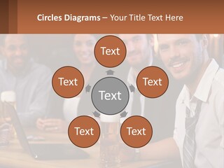 A Group Of People Sitting At A Table With Beer PowerPoint Template