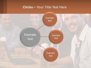 A Group Of People Sitting At A Table With Beer PowerPoint Template