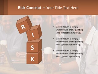 A Group Of People Sitting At A Table With Beer PowerPoint Template