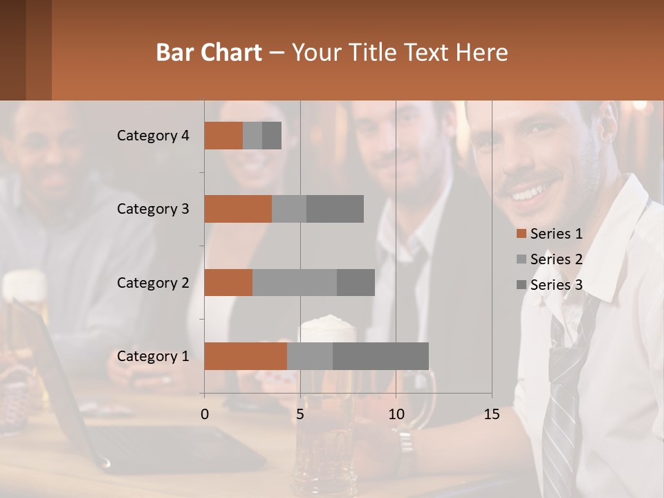 A Group Of People Sitting At A Table With Beer PowerPoint Template