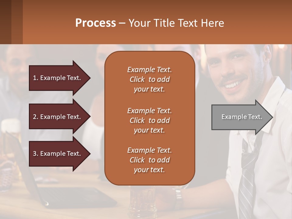 A Group Of People Sitting At A Table With Beer PowerPoint Template