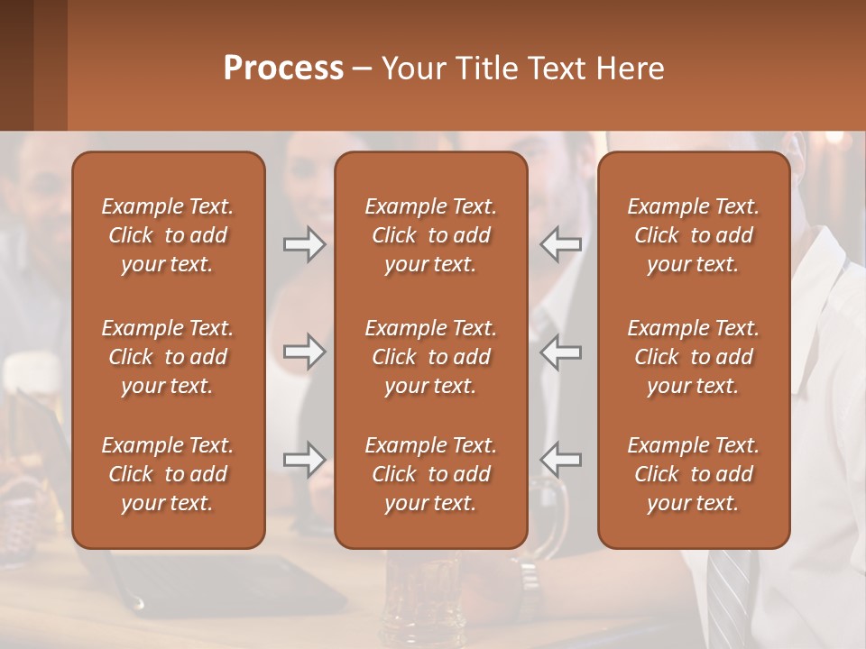 A Group Of People Sitting At A Table With Beer PowerPoint Template