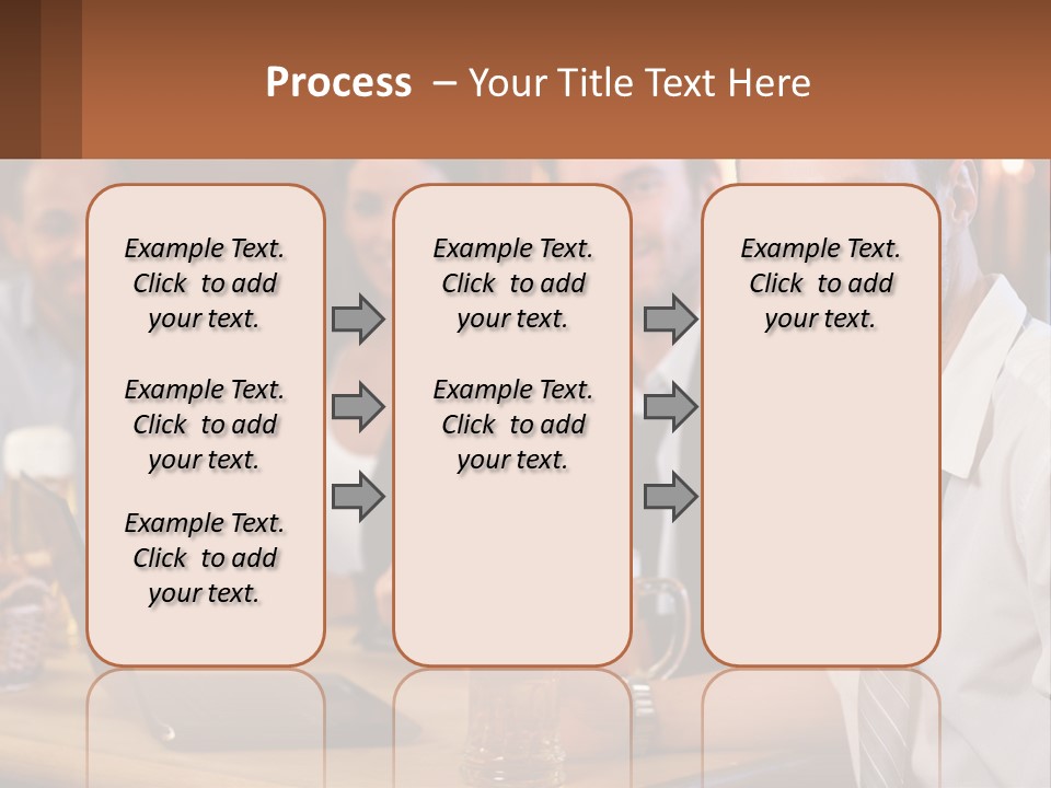 A Group Of People Sitting At A Table With Beer PowerPoint Template