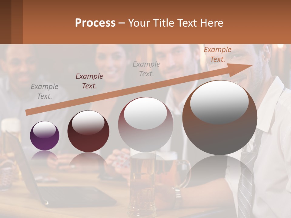 A Group Of People Sitting At A Table With Beer PowerPoint Template