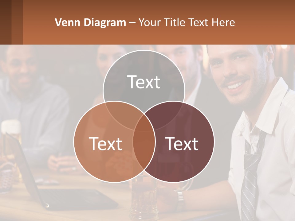 A Group Of People Sitting At A Table With Beer PowerPoint Template