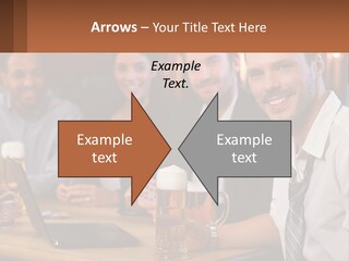 A Group Of People Sitting At A Table With Beer PowerPoint Template