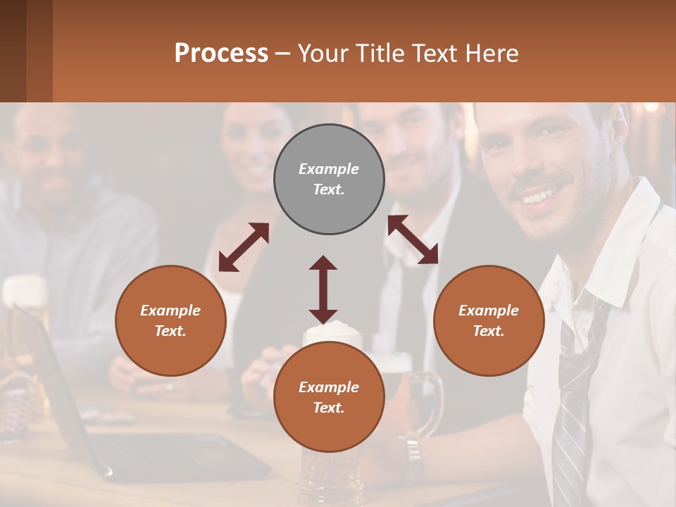 A Group Of People Sitting At A Table With Beer PowerPoint Template