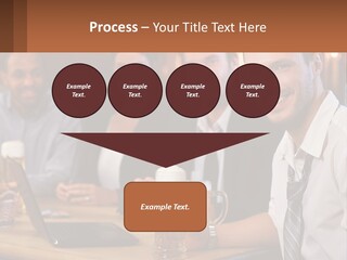 A Group Of People Sitting At A Table With Beer PowerPoint Template