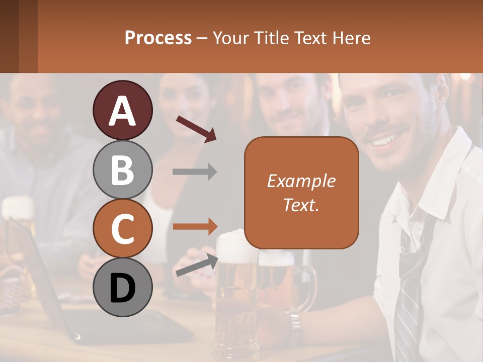 A Group Of People Sitting At A Table With Beer PowerPoint Template