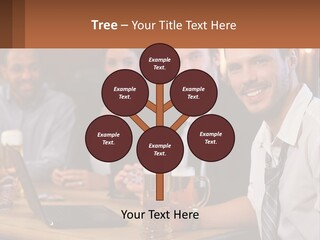 A Group Of People Sitting At A Table With Beer PowerPoint Template