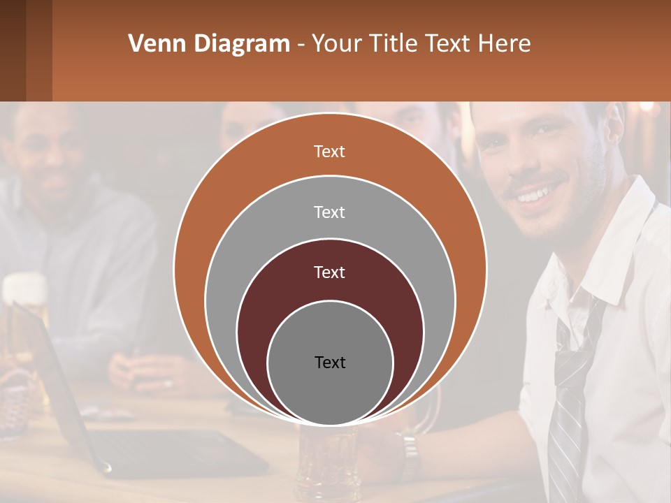 A Group Of People Sitting At A Table With Beer PowerPoint Template