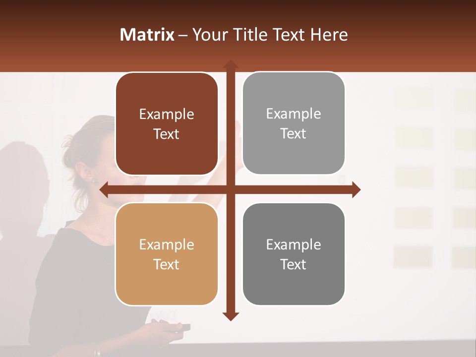 A Woman Standing In Front Of A Projection Screen Giving A Presentation PowerPoint Template