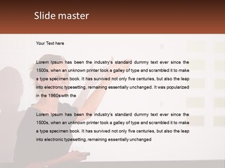 A Woman Standing In Front Of A Projection Screen Giving A Presentation PowerPoint Template