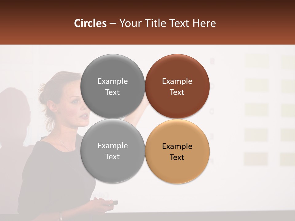 A Woman Standing In Front Of A Projection Screen Giving A Presentation PowerPoint Template