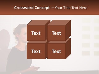 A Woman Standing In Front Of A Projection Screen Giving A Presentation PowerPoint Template