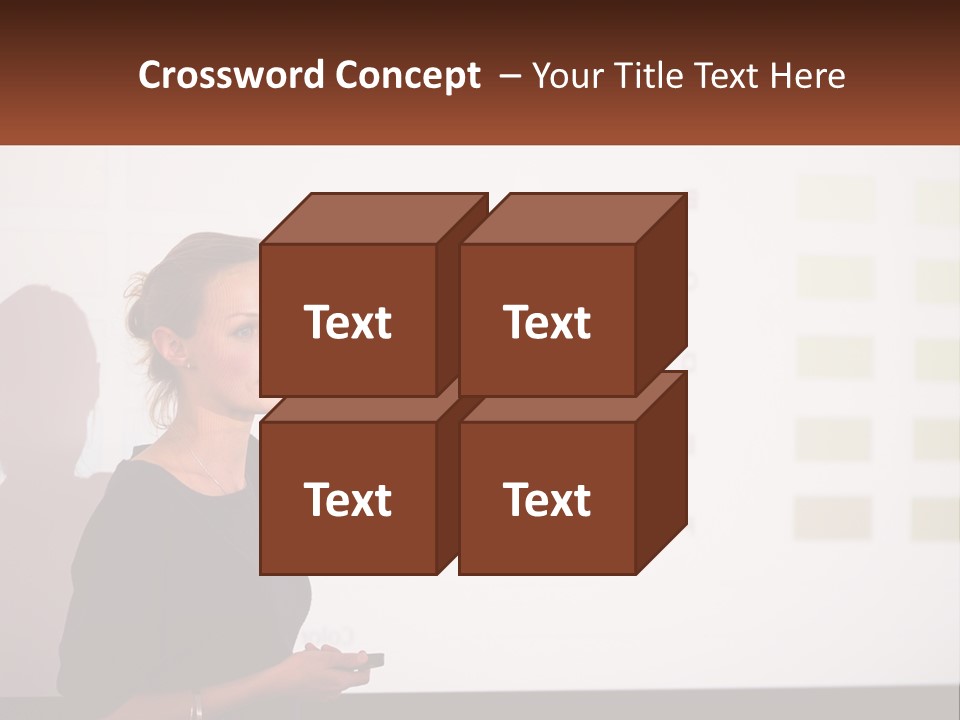A Woman Standing In Front Of A Projection Screen Giving A Presentation PowerPoint Template