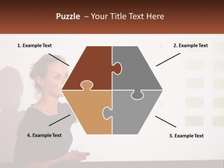 A Woman Standing In Front Of A Projection Screen Giving A Presentation PowerPoint Template