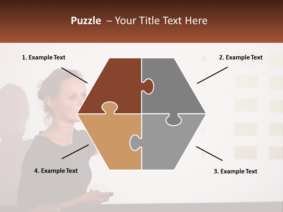 A Woman Standing In Front Of A Projection Screen Giving A Presentation PowerPoint Template