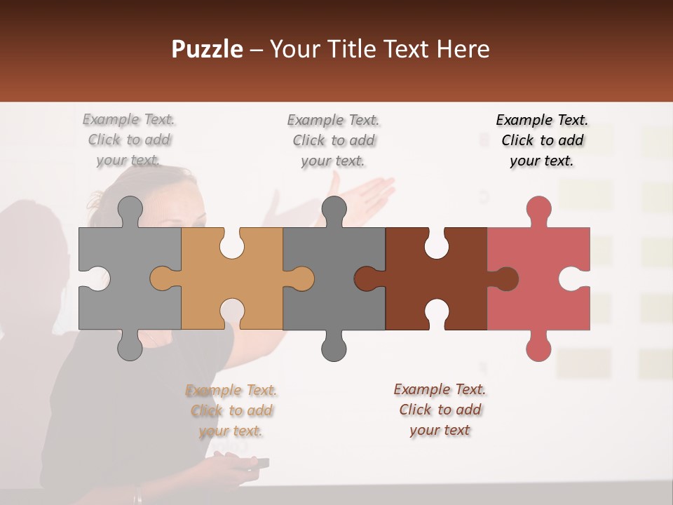 A Woman Standing In Front Of A Projection Screen Giving A Presentation PowerPoint Template