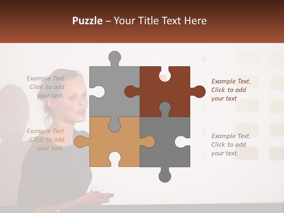 A Woman Standing In Front Of A Projection Screen Giving A Presentation PowerPoint Template