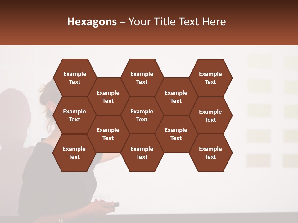 A Woman Standing In Front Of A Projection Screen Giving A Presentation PowerPoint Template