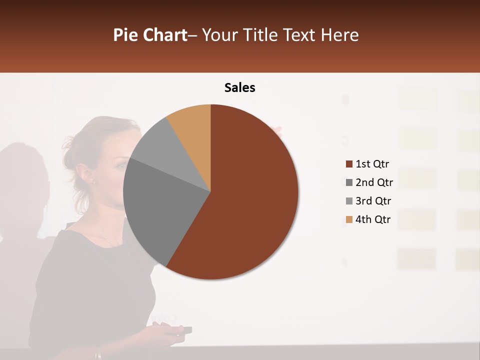 A Woman Standing In Front Of A Projection Screen Giving A Presentation PowerPoint Template