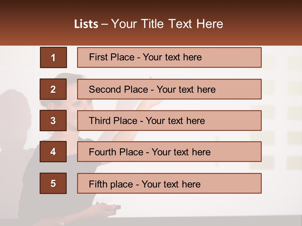 A Woman Standing In Front Of A Projection Screen Giving A Presentation PowerPoint Template