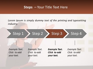 A Woman Standing In Front Of A Projection Screen Giving A Presentation PowerPoint Template