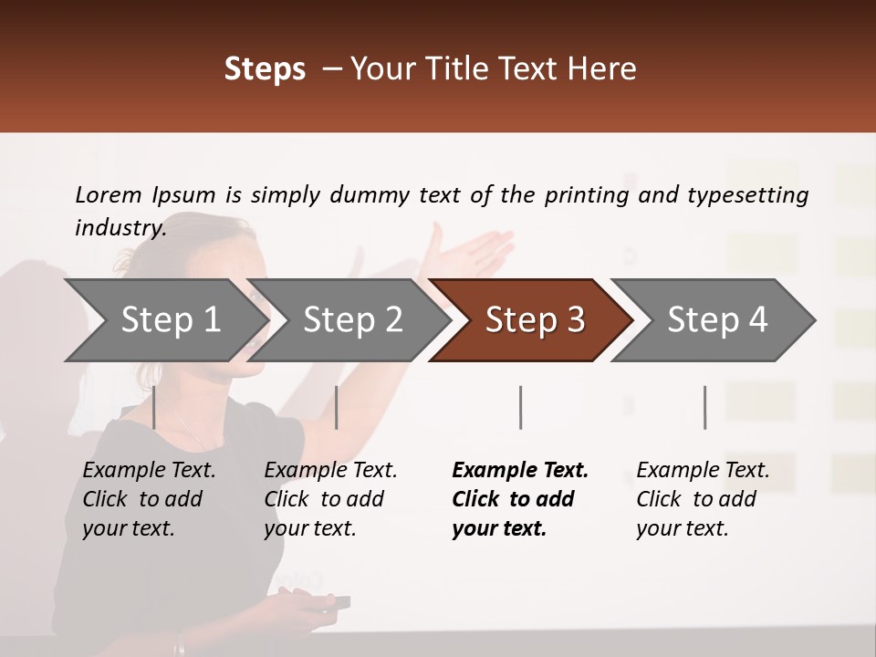 A Woman Standing In Front Of A Projection Screen Giving A Presentation PowerPoint Template