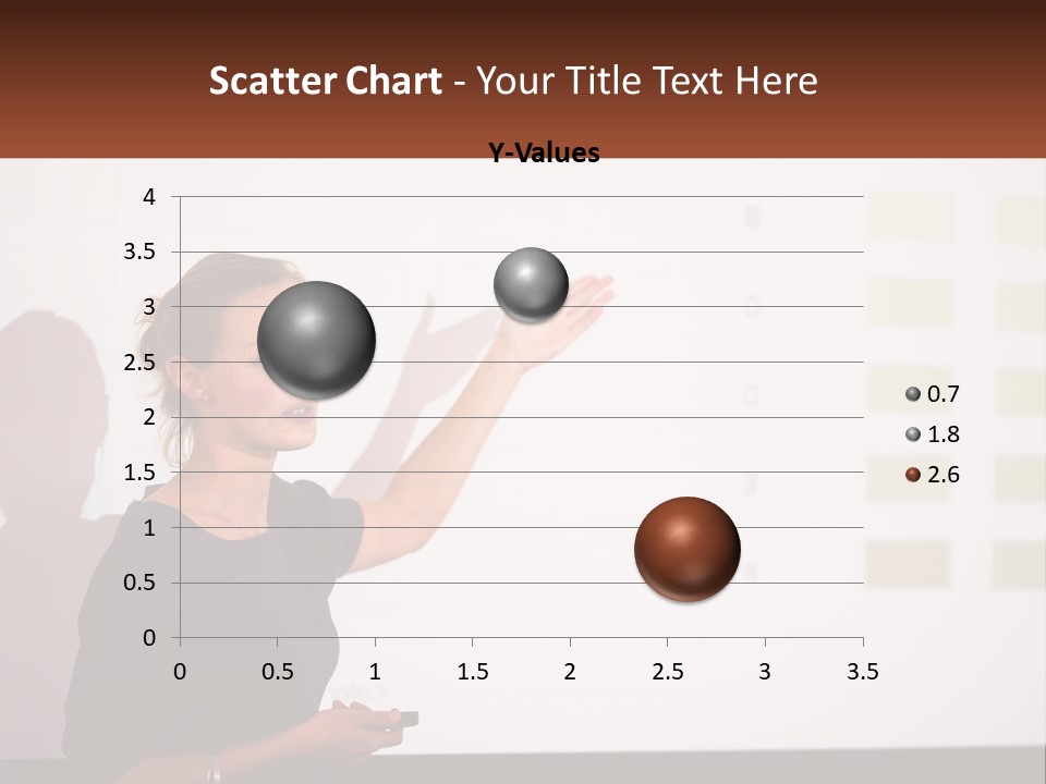 A Woman Standing In Front Of A Projection Screen Giving A Presentation PowerPoint Template